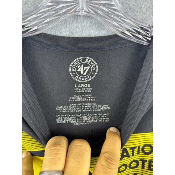 Pittsburgh Steelers 47 Shirt Size L Black Short Sleeve Crewneck Tee NFL Football - Picture 5 of 8